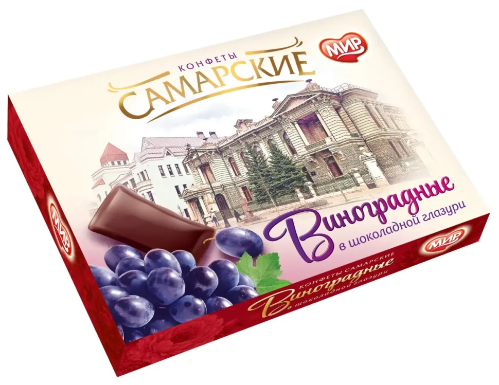  КФ МИР Виноградные в шоколадной глазури 160г  в Сарапуле