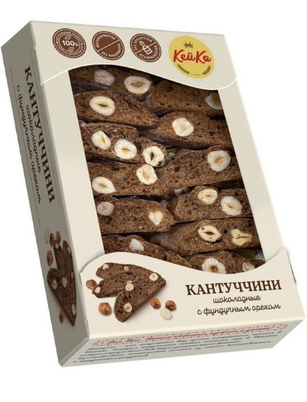 №3 Кей Ко Кантуччини шоколадные с фундучным орехом, 200г  в Сарапуле